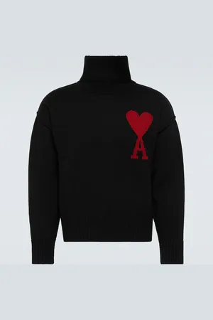 Ami Rollkragenpullover Ami de Cœur aus Wolle