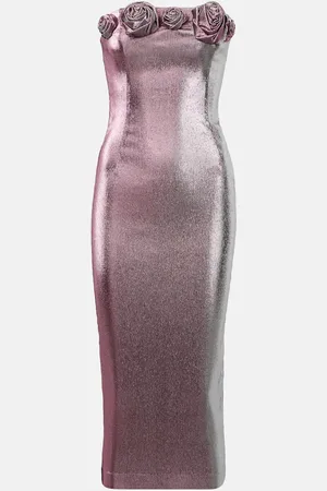 AREA Midikleid aus Lamé