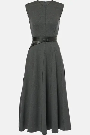Norma Kamali Midikleid Grace aus einem Baumwollgemisch
