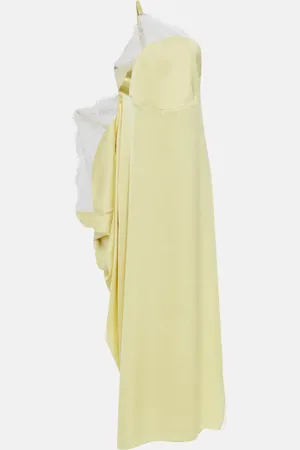 J.W.Anderson Maxikleid aus Satin mit Spitze
