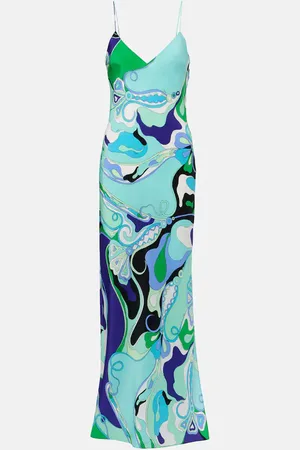 Puccini Maxikleid Orchidee aus Seide