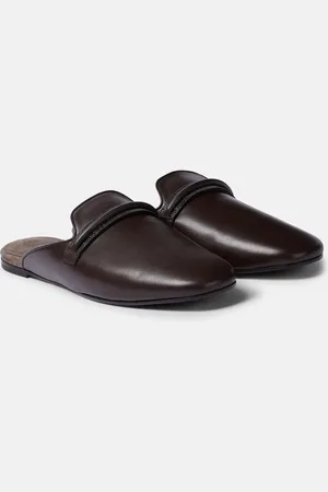 Brunello Cucinelli Slippers Monili aus Leder