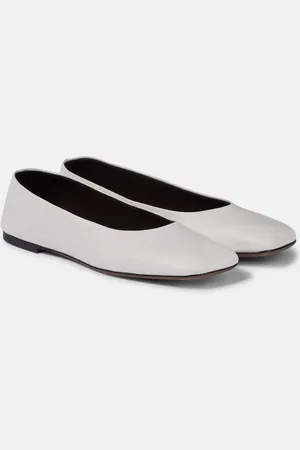 The Row Ballerinas Square aus Leder