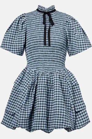 Ganni Minikleid aus Seersucker