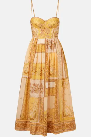 ZIMMERMANN Midikleid Lucky aus Baumwollpopeline