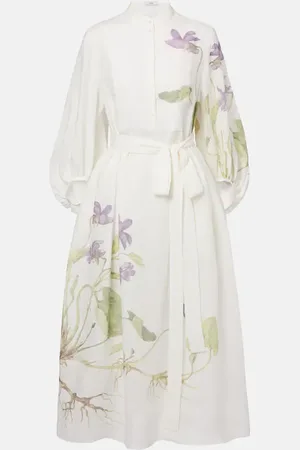Erdem Wickelkleid aus Leinen