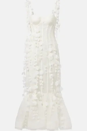 ZIMMERMANN Cocktailkleid Dawning aus Leinen und Seide