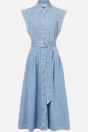 VERONICA BEARD Midikleid Fuller aus Denim