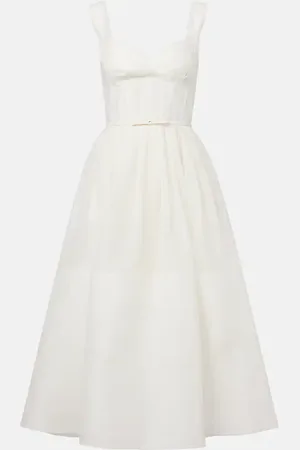 ZIMMERMANN Midikleid Dawning aus Leinen und Seide