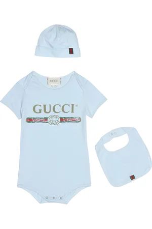 Gucci Baby Set aus Body, Mütze und Lätzchen