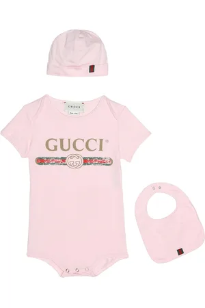 Gucci Baby Set aus Body, Mütze und Lätzchen