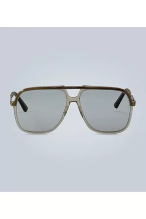 Gucci Rechteckige Sonnenbrille aus Metall