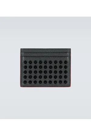 Christian Louboutin Kartenetui Kios Spikes aus Leder
