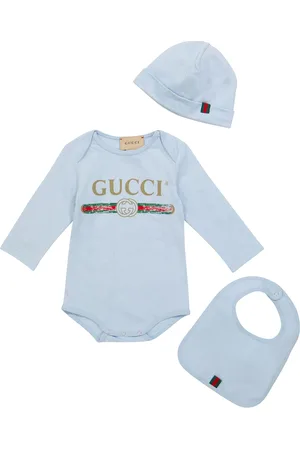 Gucci Baby Set aus Strampler, Mütze und Lätzchen