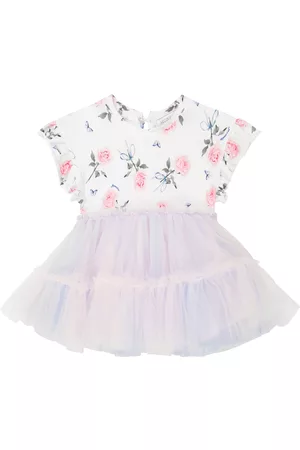 Monnalisa Mädchen Sommerkleider - Baby Kleid aus Tüll