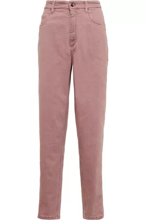 Brunello Cucinelli High-Rise Tapered Jeans