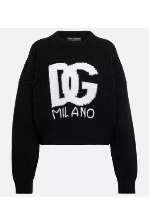 Dolce & Gabbana Jacquard cropped wool sweater