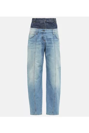 Loewe Damen High Waisted Jeans - High-Rise Tapered Jeans