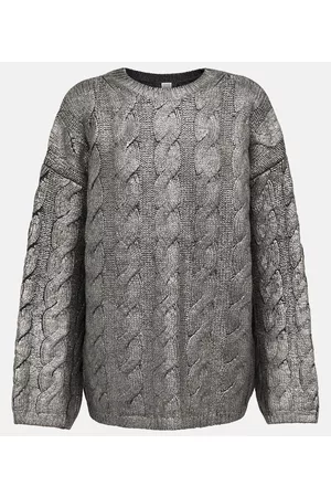 Totême Damen Strickpullover - Oversize-Pullover aus Wolle