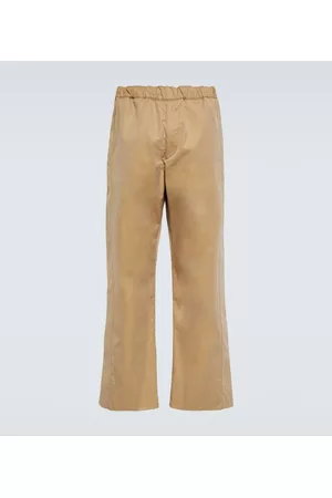 Alexander McQueen Herren Weite Hosen - Hose aus Baumwolle mit weitem Bein