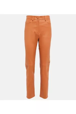 Joseph Damen Leder & Lederimitathosen - High-Rise-Hose aus Leder