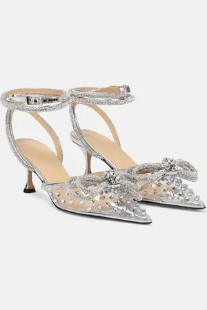 Mach & Mach Verzierte Pumps Double Bow mit Lackleder
