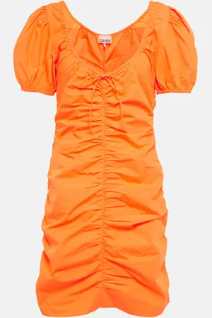 Ganni Minikleid aus Baumwollpopeline