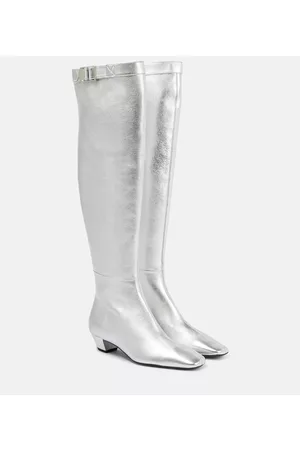 Tom Ford Damen Hohe Stiefel - Overknee-Stiefel aus Metallic-Leder