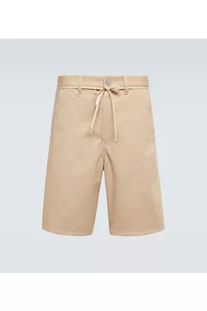 Marni Herren Shorts - Shorts aus Baumwolle mit Leder