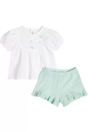 Il gufo Outfit Sets - Baby Set aus Top und Shorts aus Baumwolle