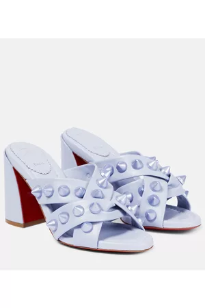 Christian Louboutin Damen Clogs & Pantoletten - Pantoletten Spika Club aus Leder