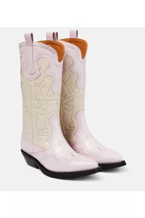 Ganni Westernstiefel aus Leder