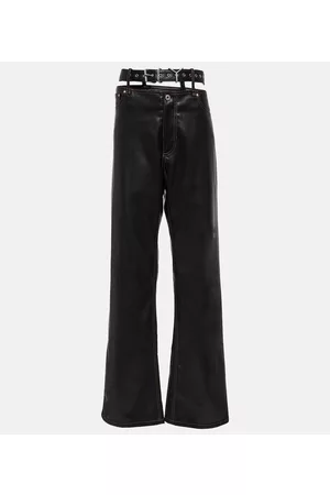 Y / PROJECT Damen Weite Hosen - Weite Hose Y Belt aus Lederimitat