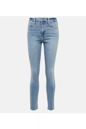 Frame Damen Skinny Jeans - Jeans Le High Skinny Raw After