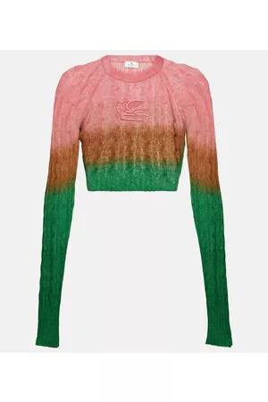 Etro Damen Strickpullover - Cropped-Pullover aus Wolle