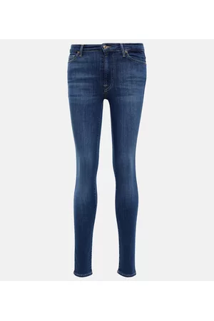 7 for all Mankind Damen Slim Jeans - High-Rise Jeans Slim Illusion Luxe
