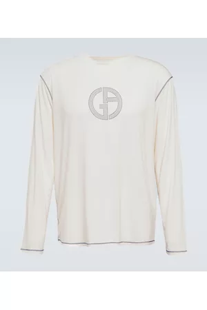 Armani Herren Lange Ärmel - Longsleeve aus Jersey