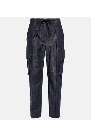 Brunello Cucinelli Damen High Waisted Jeans - Mid-Rise Tapered Jeans