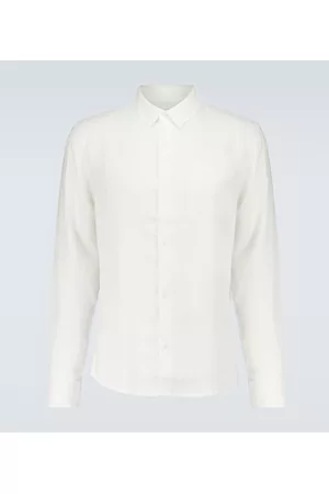 DEREK ROSE Herren Schlafanzüge - Hemd Monaco aus Leinen