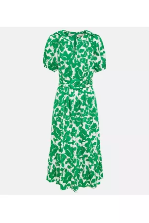 Diane von Furstenberg Damen Bedruckte Kleider - Bedrucktes Midikleid Lindy aus Baumwolle