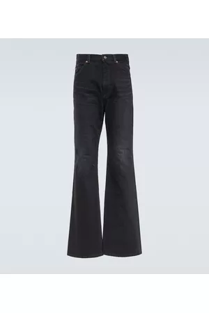 Saint Laurent Herren Straight Jeans - High-Rise-Schlaghose