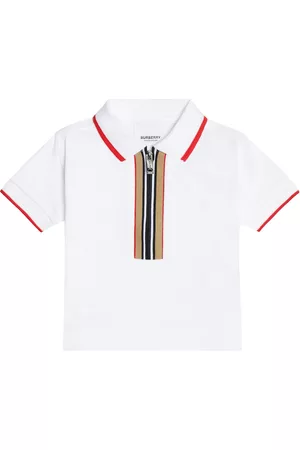 Burberry Poloshirts - Baby Polohemd Icon Stripe aus Baumwolle