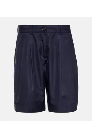 Totême Damen Shorts - High-Rise Bermuda-Shorts aus Baumwolle