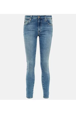 AG Jeans Damen High Waisted Jeans - Mid-Rise Skinny Jeans The Legging Ankle