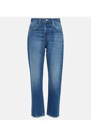 Frame Damen Straight Jeans - Mid-Rise Straight Jeans Le Slouch