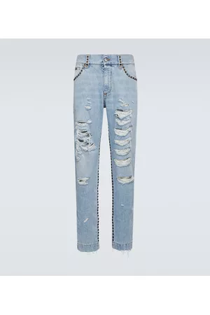 Dolce & Gabbana Herren Slim Jeans - Mid-Rise Straight Jeans