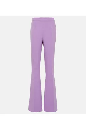 Safiyaa Damen Weite Hosen - High-Rise-Hose Alexa aus Crêpe