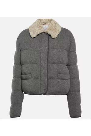 Brunello Cucinelli Damen Winterjacken - Wattierte Jacke aus Kaschmir mit Shearling