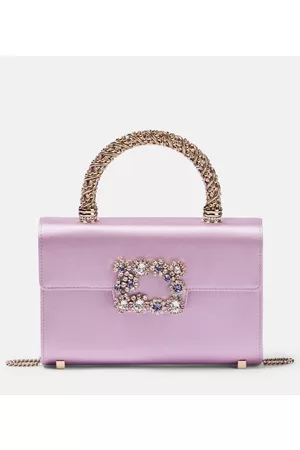 Roger Vivier Damen Handtaschen - Verzierte Tote Envelope Mini aus Satin