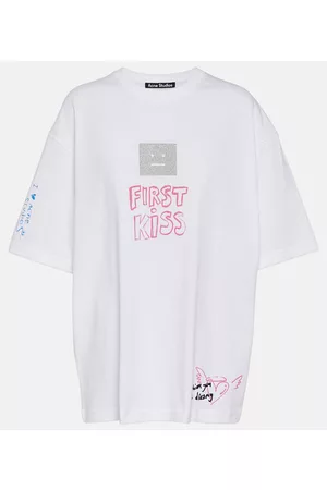 Acne Studios Damen Shirts - T-Shirt Scribbles aus Baumwolle